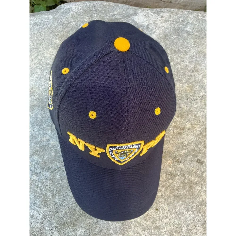 NYPD Vintage Baseball Cap Hat New York Police Department Side Patch US Flag